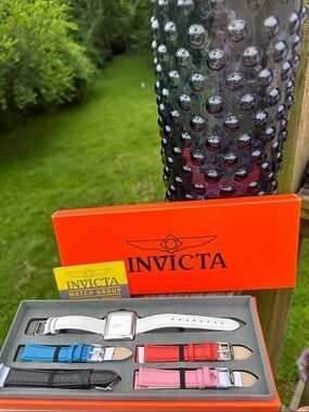 Invicta Women's Square Angel Watch with Interchangeable leather bands